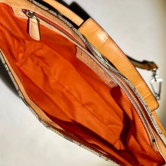 SOLD - Coach Vintage Hamptons Signature Clip Hobo Khaki Jacquard Leather 6091 - Picture 8 of 15